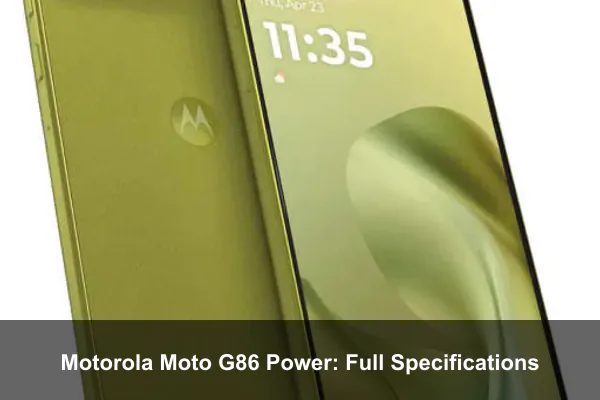 Motorola Moto G86 Power: Full Specifications